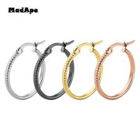 MadApe 2019 Hot Classic Fashion Women Stainless Steel Hoop Earrings Personalized For Women And Men Trendy Jewelry Hoop Earrings