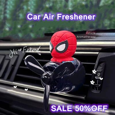 【DT】  hotCar Air Freshener Cool Animation Character Fragrance Air Outlet Diffuser Magnetic Design Cartoon Aromatherapy