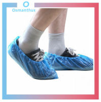 OSMAN ผ้าคลุมรองเท้าพลาสติกสีน้ำเงินแบบใช้แล้วทิ้ง Rain Outdoor Carpet Waterproof Shoe Cover