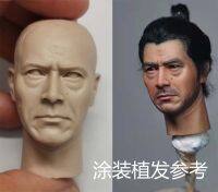 16ขนาดญี่ปุ่นซามูไร Toshiro Mifune ไม่พ่นสีหัวรุ่นสำหรับ12Body อุปกรณ์ DIY