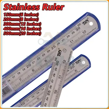 12 inch Stainless Steel Metal Ruler Straight Edge Drawing And SAE
