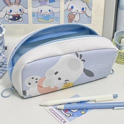 Sanrio Pochacco Cute Cartoon Pencil case Student Multifunctional Stationery Storage Bag Large Capacity Pencil Box