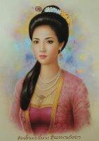 ภาพมงคลพระพี่นางสุพรรณกัลยาสำหรับนำไปใส่กรอบรูปบูชาขนาดภาพ8x10นิ้วภาพเคลือบมันอย่างทีสีติดทนนานมีลิขสิทธิ์ห้ามลอกเลียนแบบ