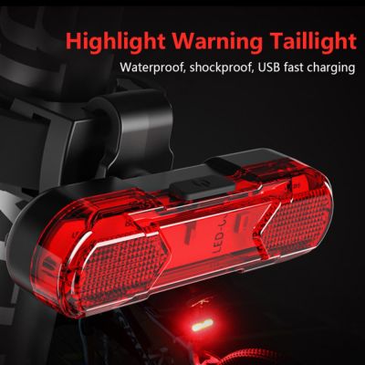 Bike Light Portable USB Rechargeable Tail Rear Safety Warning Light Taillight Lamp Super Bright Cycling Equipment