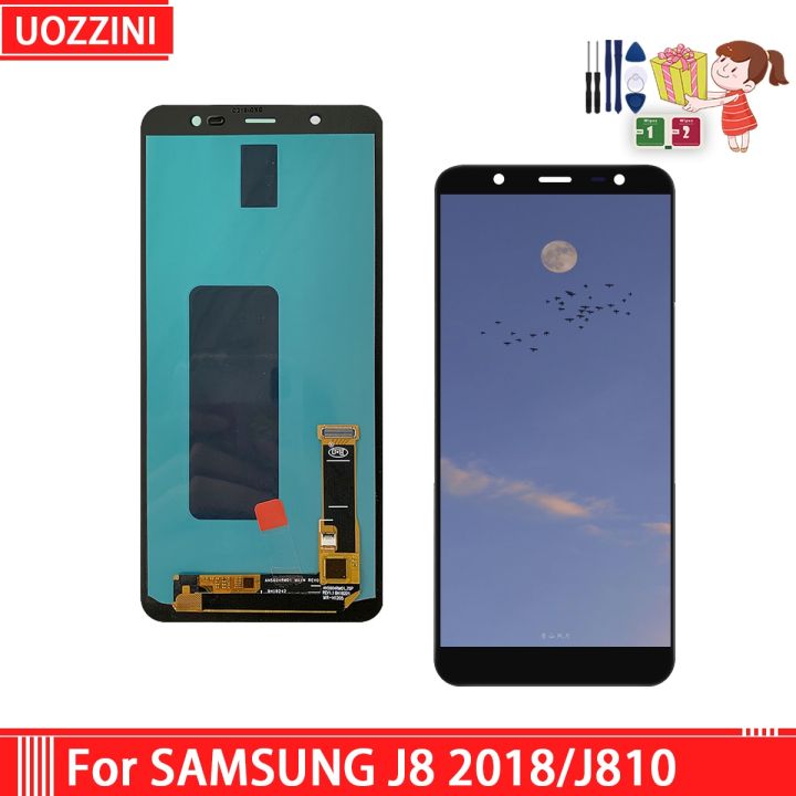 จอ-amoled-lcd-ขนาด6-0นิ้วเหมาะสำหรับการแสดง-samsung-galaxy-j8-2018หน้าจอสัมผัสอะไหล่สำหรับ-galaxy-j810-j810f-จอแสดงผล-sm-j810m