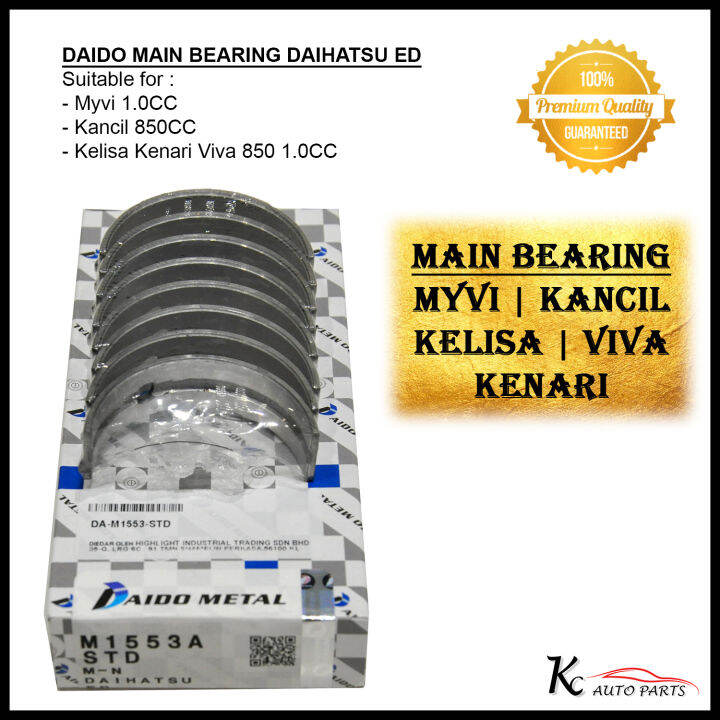 Daido main bearing / con rod bearing / thrust washer STD/ 0.25 for