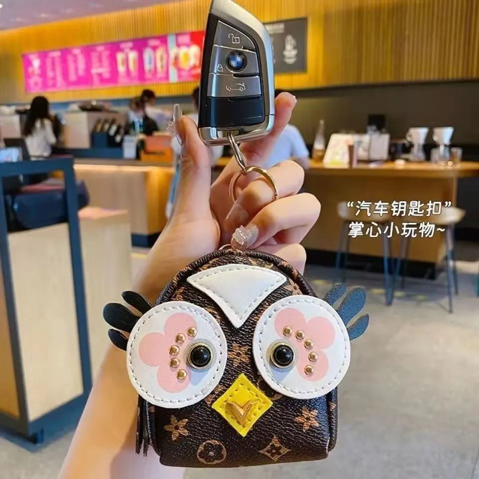 Adorable owl bag keychain, mini bag for lipstick, necklaces, keys