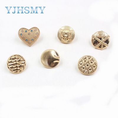 【cw】 A 19512 491 10pcsMetal rhinestone diamond button for gold clothing perforated decoration clothing accessories DIY material