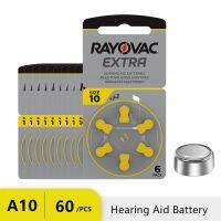 RAYOVAC EXTRA Zinc Air 60 PCS Performance Hearing Aid Batteries A10 10A 10 PR70 For BTE CIC RIC OE Hearing Aids Battery