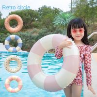 Children Summer Stripe Inflatable Swimming Ring Toy Outdoor Swimming Pool Play Water Swimming Ring Kids Beach Toy Gifts