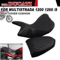 สำหรับ DUCATI Multistrada 1200 1200S 1260 1260S MTS1200S MTS 1200S อุปกรณ์เสริมรถจักรยานยนต์กันน้ำหนังเบาะครอบที่นั่งลดการกระแทก