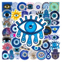 50pcs Evil Eye Stickers For Laptop Notebooks Phone Sketch Book Stationery Vintage Craft Supplies Sticker Scrapbooking Material