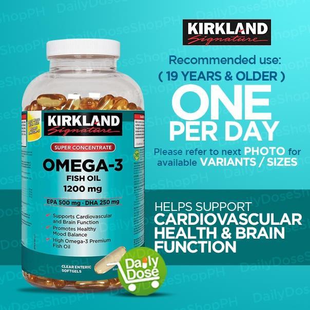 Kirkland Omega 3 Fish Oil 1200mg Lazada PH