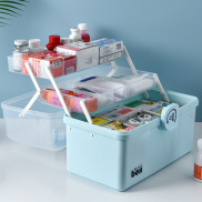 TAC 3 2 Layer Portable First Aid Kit Storage Box Plastic Multi