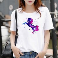 Shirts Kawaii Cartoon Animal Printing White Cute Leisure Tshirt Clothes Soft Wowen T Gildan Spot 100% Cotton