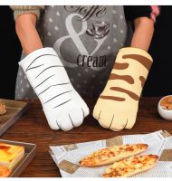 1Pcs Cute Cat Paws Oven Heat Insulation Gloves Microwave Anti-scald Cotton Gloves Heat Resistant Kitchen Baking Supplies Potholders  Mitts   Cozies