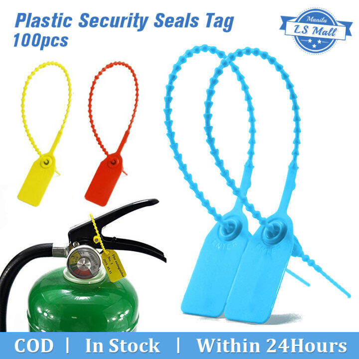 100pcs Plastic Tamper Seals Disposable SelfLocking Tie 250mm Pull