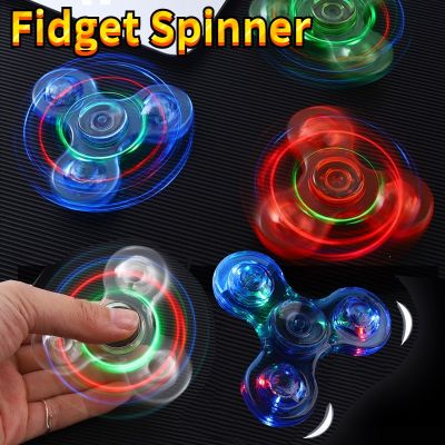 【select_sea】COD ไจโร ของเล่น Fidget Spinner LED สีสันสดใส ของขวัญสำหรับเด็ก ลูกข่าง