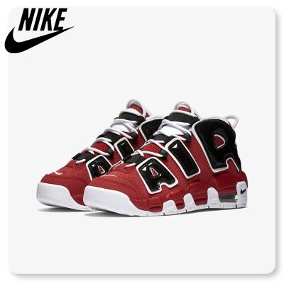[HOT] ✅Original ΝΙΚΕ Ar* More Uptemp0- Bull Black And Red Sports Shoes Basketball Shoes {Free Shipping}