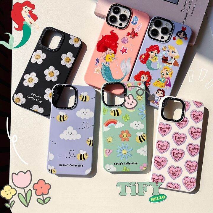 casetify-เคสโทรศัพท์ซิลิโคน-ผ้าสักหลาด-เนื้อแมตต์-ลายดอกไม้-ผึ้ง-กันกระแทก-สําหรับ-iphone-14-13-12-11-pro-max-xr-ix-xs-max-7-8-plus