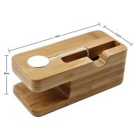 Zhang Bamboo Charging Dock Station Charger Holder Stand For Apple Watch iWatch iPhone