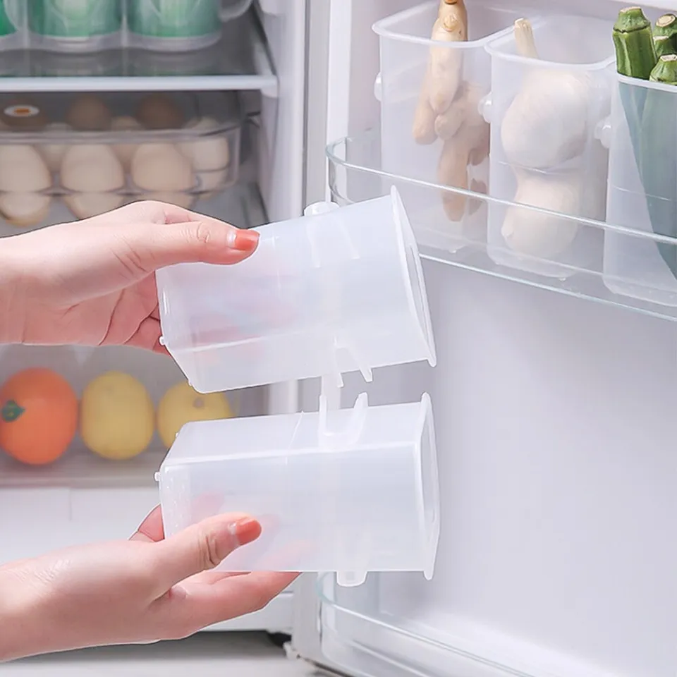 Refrigerator Organizer Snap-fit Design Classification Plastic Convenient  Fridge Side Door Storage Box Kitchenware Supplies