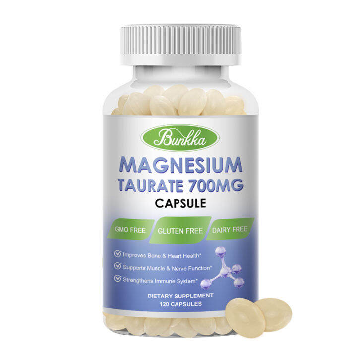 Magnesium Taurate Supplement for Muscle & Nerve Function lmproves Bone