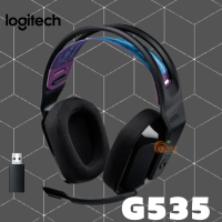 (G535) WIRELESS HEADSET (หูฟังเกมมิ่งไร้สาย) LOGITECH 7.1 เชื่อมไกล 12 เมตร น้ำหนักเบา รูปทรงพอดี ใช้ได้ยาว 33 ชม. (ประกัน 2 ปี)