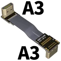 【Limited edition】 HDMI-V2.0ประเภทโล่สายแพแบน2K 4K/60Hz สายเชื่อมต่อ HDTV AV ภาพถ่ายทางอากาศ90องศา GPU สายเคเบิลตัวขยาย HDMI 2.0