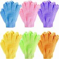 【cw】 6PCS Peeling Exfoliating Mitt Gloves Resistance Massage Sponge Moisturizing Foam