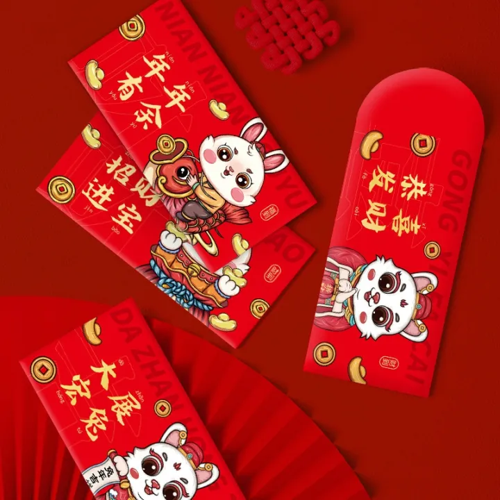 6pcs-red-envelopes-2023-new-year-chinese-rabbit-year-cartoon-gift-money-packing-bag-spring-festival-hongbao-festival-supplies