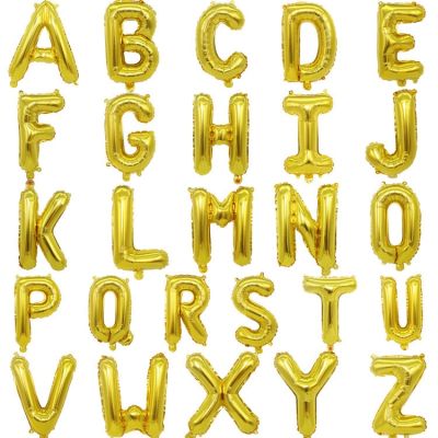 Gold&amp;Silver Letter Number Foil balloons 1pc 16inch Alphabet Digital Inflatable Balloons Wedding birthday Party DIY Decorations Balloons