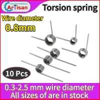 V ประเภท Torsion Spring 10 Pcs เส้นผ่านศูนย์กลางลวด 0.8 มม. 3/6/9 รอบ Assorted Torsion Springs 180/120/90/60 องศาโลหะ Custom Spring-Yunjuek