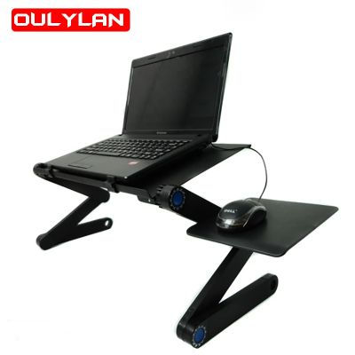 Adjustable Laptop Desk Stand Aluminum Lapdesk Liftable PC Notebook Table Desk Holder With Mouse Pad for Bed Sofa Furniture Protectors Replacement Part