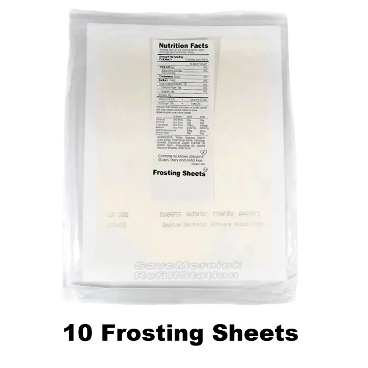 Edible Frosting Sheet, 10 sheets (for edible ink printing) | Lazada PH