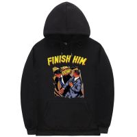 Finish Him Will Smith Slap Chris Rock Meme Men Fashion Funny Style Hoodie Regular Mens Hip Hop Trend Street Hoodies Coat Size XS-4XL