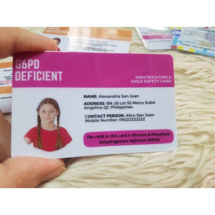 Child Safety Card for G6PD Autism and Selective Mutism Lazada PH