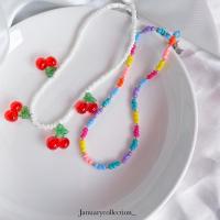 ?rainbow x cherry x minimal necklace ? สร้อยเชอรี่และสร้อยเรนโบว์พร้อมส่ง สวยมาก