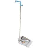 ♚♂✚ Dustpan Cleaning Pan Stainless Steel Garbage Broom Sweeper Long Handle Set Lobby Outdoor Stand Indoor Up Metal Handheld Handled