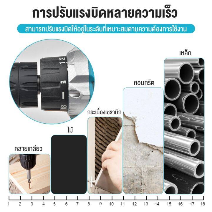 พร้อมส่งในไทย-มีรับประกัน-makita-สว่านไร้สาย-แบต2ก้อน-98v-3ระบบ-สว่านแบตไร้สาย-สว่านแบตเตอรี่-สว่านไฟฟ้า-cordless-electric-drill-กล่องเครื่องมือ