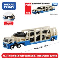 Takara Tomy Tomica Mitsubishi Fuso Super Great Transporter ขนาด15ซม. โมเดลรถเหล็กโลหะรถของเล่นใหม่131