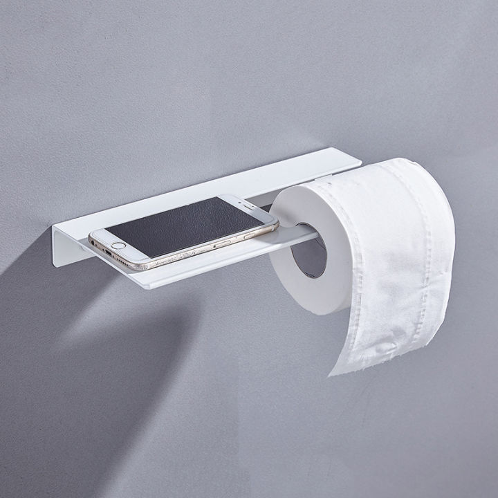 black-white-silver-toilet-tissue-roll-paper-holder-bathroom-shelve-storage-towel-rack-wall-mounted-kitchen-basket-accessories