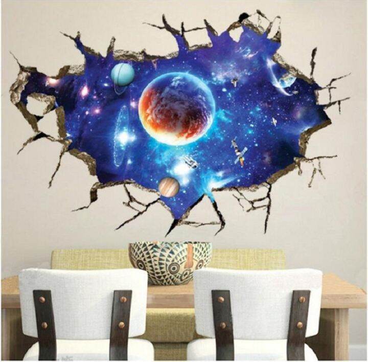 3d-wall-sticker-3d-star-star-star-decal-3d-dynamic-wall-sticker-3d-wall-sticker-3d-broken-wall-space-planet-sticker-bedroom-sticker-living-room-sticker-ceiling-decoration-sticker-home-decoration-stick