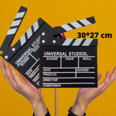 กระดานสเลทคัทฉาก สเลทกระดานอะครีลิค สำหรับทำภาพยนต์-หนังสั้น หรือ พร็อพถ่ายภาพ Film Board Clapper