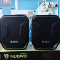 ลำโพงคอมพิวเตอร์สเตอริโอ 2.0 แยกซ้ายขวา รุ่น Nubwo NS-011 SPARK Speaker  LED ไฟสวยๆ สภาพนางฟ้า