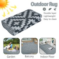 Picnic Blankets 120 x 180cm Reversible Floor Mat Recycled UV Resistant Rugs Outdoor Picnic Mat Reversible Plastic Rug Foldable