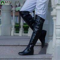 ครูแมวการ์ตูนรอบรองเท้าสองมิติ cosplay รองเท้าบูทยาว Baiye Mikal Army Boots รองเท้าหนังแบน 2023