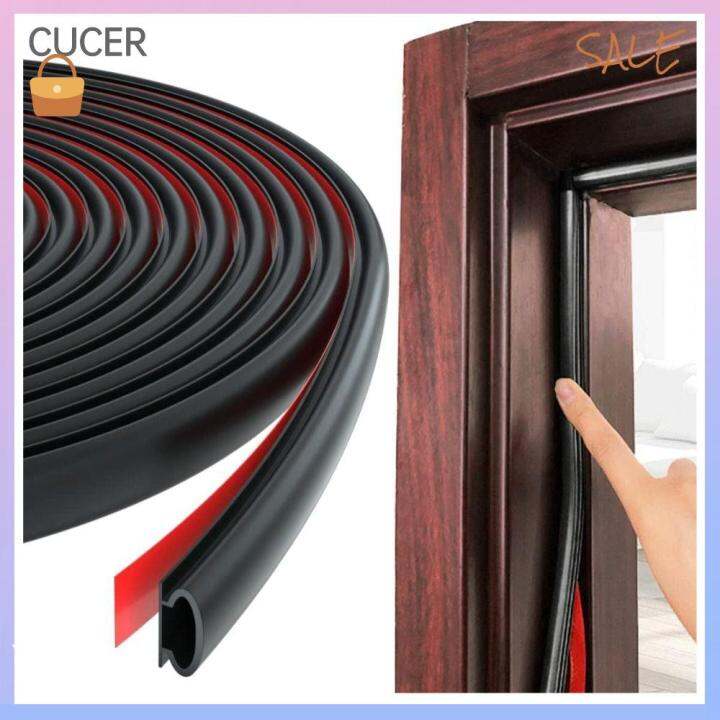 CBT Black Weather Stripping Door Seal Selfadhesive 6m Door Seal Strip Rainproof D Shape Sound