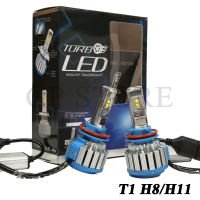 ไฟหน้ารถยนต์  led h8h11 หลอดไฟหน้ารถยนต์ led 6000K รุ่น t1 turbo led ไฟ led ขั้ว h8h11 (1คู่)