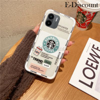 เคสโทรศัพท์ใหม่สำหรับเรดมี่ฝา Redmi A2 ลายการ์ตูนแฮมเบอร์เกอร์กาแฟนิ่ม TPU แฟชั่นกันกระแทกโปร่งใสสำหรับ Xiaomi Redmi A2 A1เคส